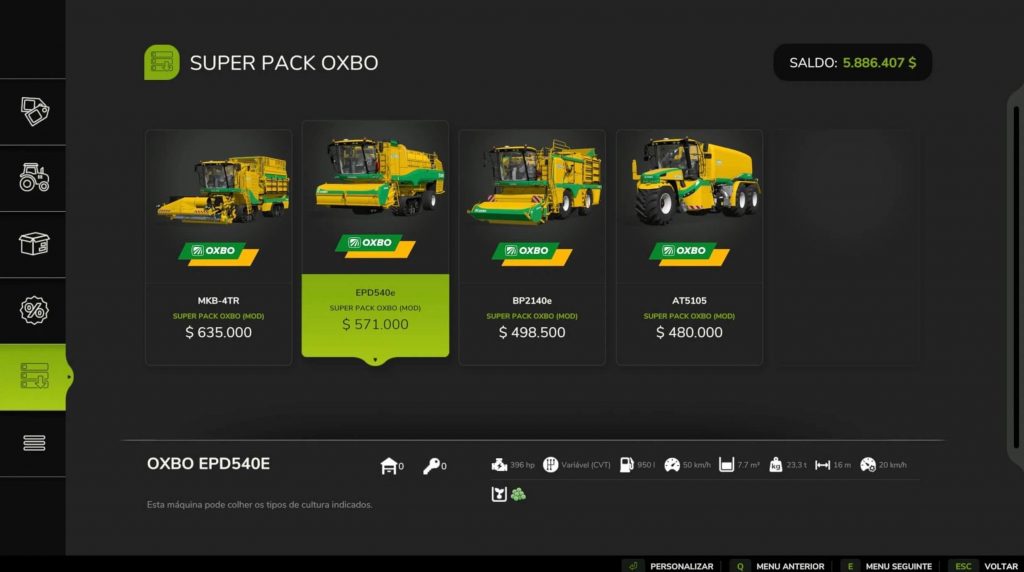 Oxbo Pack Edit V1.0