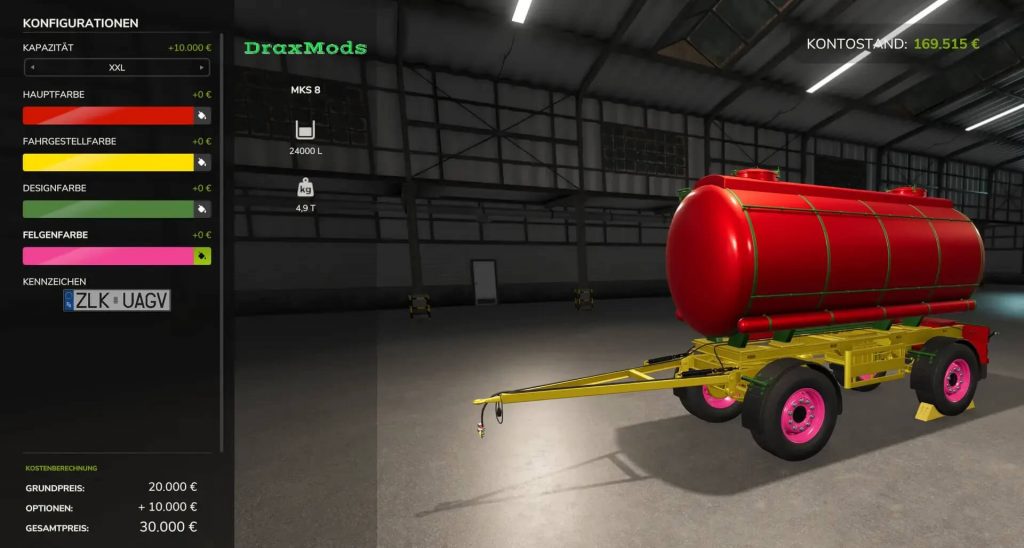 MKS tanker package (Color & Capacity options) v1.0