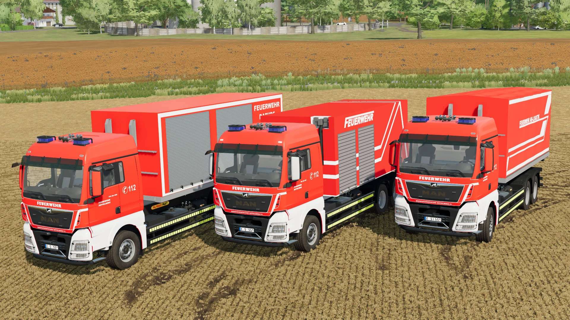 MAN TGX HKL Fire Truck & Containers v1.0 FS22