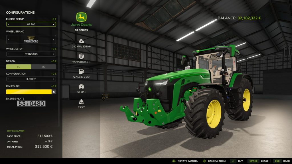 John Deere 8R 625hp V1.0